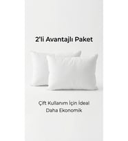 2’li Kırlent İç Yastığı 40x60 cm 400 gr Boncuk Silikon Dolgulu Yıkanabilir