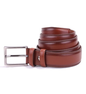 Dagoster DMK26-306DG Taba 3,5 cm Hakiki Deri Erkek Kemer