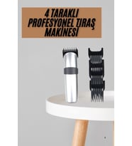 Yeni Nesil Profesyonel Şarjlı Saç Sakal Tıraş Makinesi Ayarlanabilir 4 Taraklı
