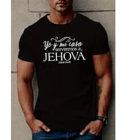 Erkek Jehova Baskılı Süprem T-shirt (Siyah)