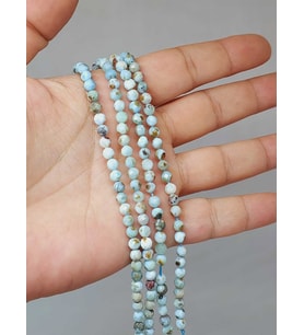 Larimar Taşı Faset Kesim Dizi 4mm (52792)