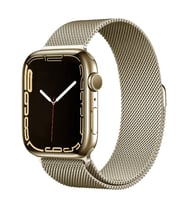 Apple Watch 7 45mm Uyumlu Kordon Hasır Metal Mıknatıslı Zore Band-01 Kayış (Gold)