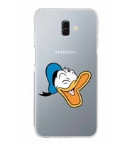 Samsung Galaxy J6 Plus  Kamera Korumalı Kapak Donald Duck Tasarımlı  Şeffaf  Kılıf