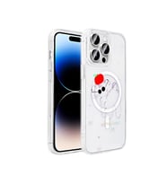 Apple iPhone 14 Pro Max Kılıf M-Safe Şarj Özellikli Şeffaf Zore Folk Sert Kapak