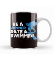 Funny Be Winner Date Swimmer Swimming Pool Athlete Coach Kupa Bardak Porselen