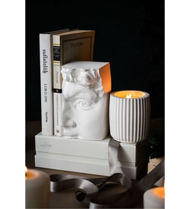 David Dekoratif Obje Kitap Tutucu Soya Wax Beton Bardak Mum Hediyelik Dekoratif