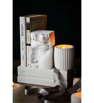 David Dekoratif Obje Kitap Tutucu Soya Wax Beton Bardak Mum Hediyelik Dekoratif (Çok Renkli)