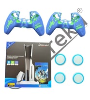 PS5 Slim / Pro Uyumlu Soğutuculu Şarj Standı + 2 Adet Silikon Kılıf + 4'lü Analog Koruyucu Set