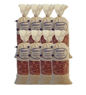 Himalaya Tuzu 8 Kg. Bez Torbada (1kg.x8ad.) Iri Taneli Pembe Renk Himalaya Orijinal Tuz