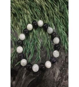 8 MM AY TAŞI , AMETİST DOĞAL TAŞ BİLEKLİK