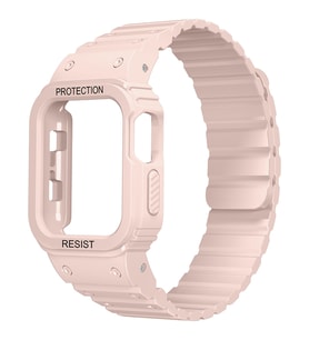 Apple Watch 10 42mm Uyumlu Zore KRD-142 Airbag Tasarımlı Kasa Koruyuculu Silikon Kordon