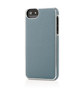 Adopted iPhone SE/5S/5 ile Uyumlu Deri Wrap Kılıf Açık Mavi APH11154