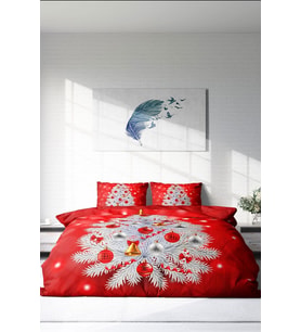Çift Kişilik ( Lastikli Çarşaflı ) %100 Pamuk Saten Nevresim Takımı NY Pine