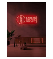 BARBER SHOP Yazılı ve Şekilli Neon Tabela