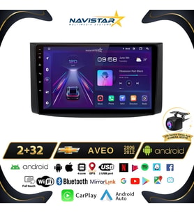 Chevrolet Aveo  2006-2012 Model 2GB + 64GB Android 13 Kablosuz Carplay Navigasyon Multimedya Sistemi