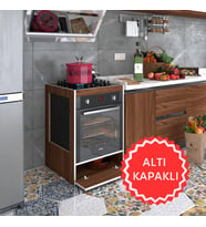 Kenzlife ankastre modülü kabini vanadyum3 cvz fırın ocak dolabı kapaklı (Karışık)