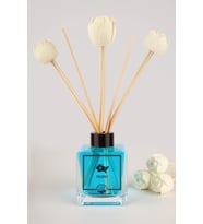 xCEMx Parfüm 120 ml TROPİK Çiçek Taşlı Bambu Çubuklu Oda Kokusu (Mavi)