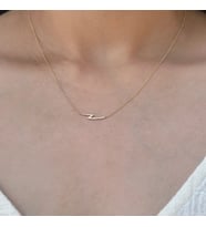 eJOYA 14 Ayar Altın Şimşek Kolye 114109