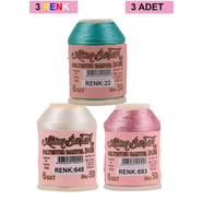3 Adet Altınbaşak Oya ve Dantel İpi 20 gr - Royaleks - No: 648 - 693 - 022