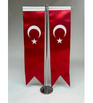 Kırlangıç Türk Saten Masa Bayrağı