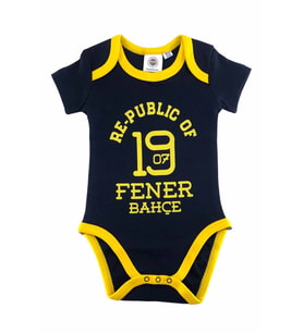 Fenerbahçe Lisanslı Unisex Bebek Kısa Kollu Body Zıbın (Lacivert)