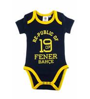 Fenerbahçe Lisanslı Unisex Bebek Kısa Kollu Body Zıbın (Lacivert)