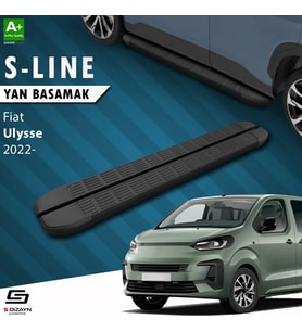 S-Dizayn Fiat Ulysse Uzun Şase S-Line Siyah Yan Basamak 243 Cm 2022 Üzeri A+ Kalite