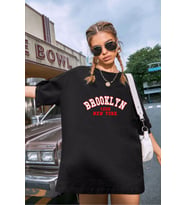 Tasarım Brooklyn Baskılı Tshirt (STD)