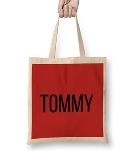 TOMMY Bez Çanta Uzun Saplı