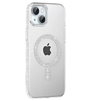 Mey İthalat® iPhone 14 Move Taşlı Magsafe Kapak - Natural Grey
