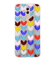 PrintiFy Huawei Mate 20 Lite ile Uyumlu 1mm Slim Fit Water Color 1 Baskılı Şeffaf  Kılıf