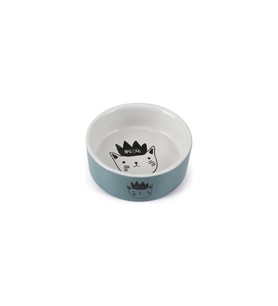 Beeztees Kedi Mama Su Kabı, Seramik, Mavi, 11,5cm, 180ml