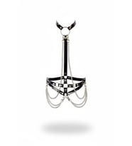 Mulvxbrf Brf02 Siyah Kadın Kemer Zincirli Suni Deri Vücut Aksesuarı - Brf10 (Mulvix)