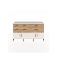Kronos Konsol Tek Raflı 6 Çekmeceli 4 Kapaklı 176x59x99 Aytaşı-Aytaşı/Çam
