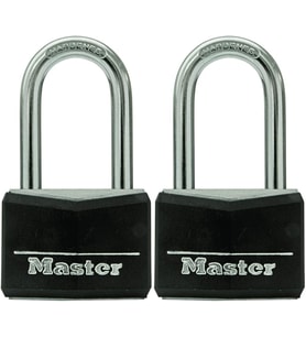 Master Lock 141Tlf Kaplamalı Alüminyum Asma Kilit Anahtarlı, 2'Li Paket Anahtarlı
