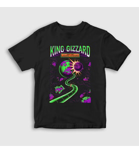 Presmono Unisex Çocuk Siyah Stadthalle King Gizzard And The Lizard Wizard T-Shirt 493482tt