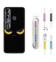 Tecno Spark 6 6 Go 8C 8 Pro 7 7 Pro Kılıf Kablo Koruma Spiral Silikon Black Eyes 1644