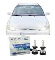 Hyundai Accent Yumurta Kasa Led Xenon Uzun Kısa Far Ampulü H4 Access Yeni Seri Beyaz 1995-1999