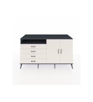 Kronos Konsol 3 Raflı 4 Çekmeceli 2 Kapaklı 176x59x99 Antrasit-Aytaşı
