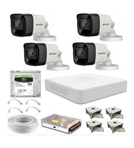 Hikvision Haıkon 4 Kameralı Set (Siyah - Beyaz)