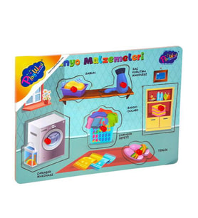 Playwood Ahşap Tutmalı Banyo Malzemeleri Puzzle ONY297