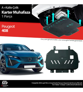 S-Dizayn Peugeot 408 Çelik Karter Muhafaza Koruma 2023 Üzeri A+ Kalite