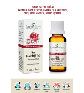 Nar Çekirdeği Yağı Soğuk Sıkım 20 ml %100 Saf Ve Doğal Pomegranate Carrier Oil