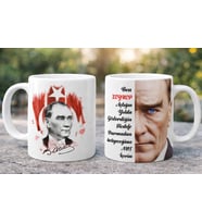 ATATÜRK TEMALI PORSELEN KUPA