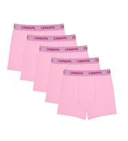 Carnaval Monotone Erkek Boxer 5'li Set- Pembe