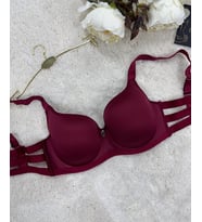 Le Jardin Marilyn Soft Cup Balenli Desteksiz Büyük Beden Sütyen -7015 (Bordo)