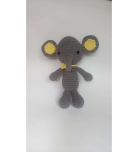 Sevimli Fil Amigurumi Organik Oyuncak