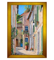 Manzara Temalı Kanvas Tablo 80 x 110 cm Gold Çerçeve