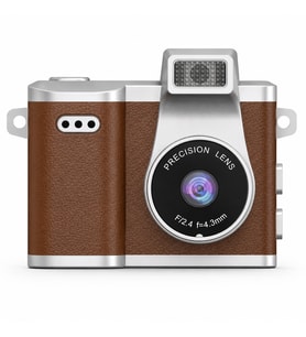 Retro Mini Dijital Kamera 1.44'' LCD Ekranlı Fotoğraf ve Video Kamerası 1080P Kayıt 32GB microSD Destekli USB Şarjlı