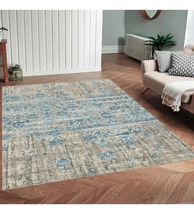 Eliana Home Dijital Baskı Yıkanabilir Kaymaz Taban Salon Halısı Ve Yolluk LNA0961-FNL210 (Mavi)